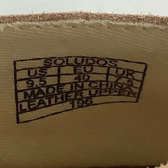 SOLUDOS Open Toe Wedge Ankle Buckle Up Beige Leather Espadrilles Women's Sz.9.5 - Picture 10 of 11